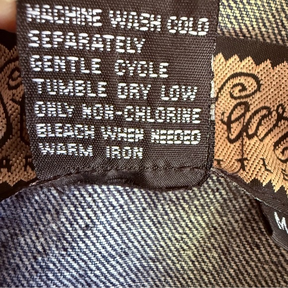 Vintage 70s Carole Little Street Wear Denim Vest Patchwork Western Boho Hippie M - Picture 8 of 8